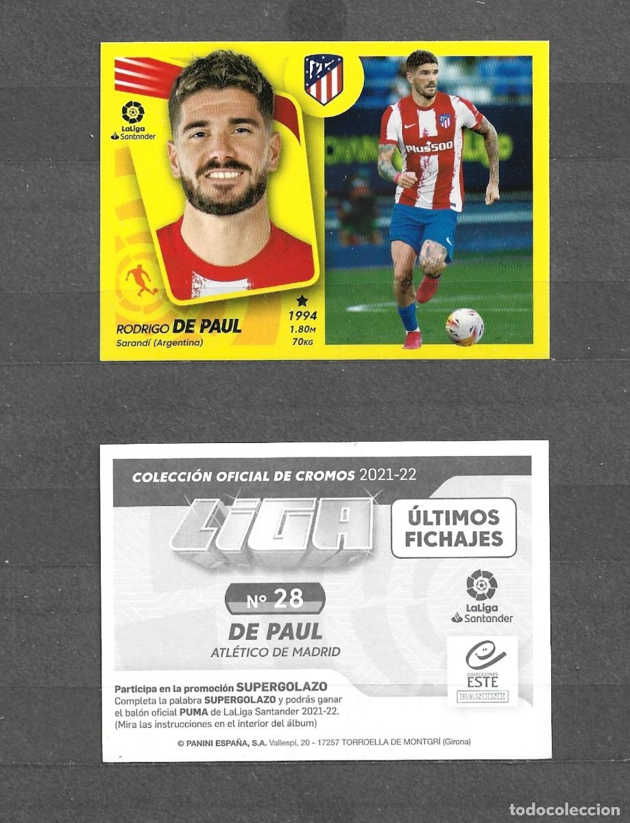 Cromos de f&uacute;tbol: Liga Este 21/22 - De Paul - N&ordm; 28 - Atl&eacute;tico De Madrid - ( Fichajes )