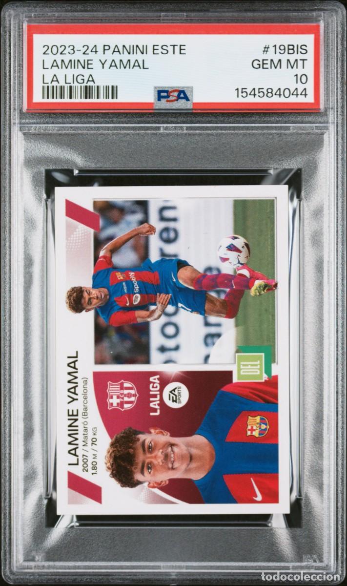 Cromos de f&uacute;tbol: Rookie Lamine Yamal #19BIS Panini Este La Liga 2023 2024 PSA 10