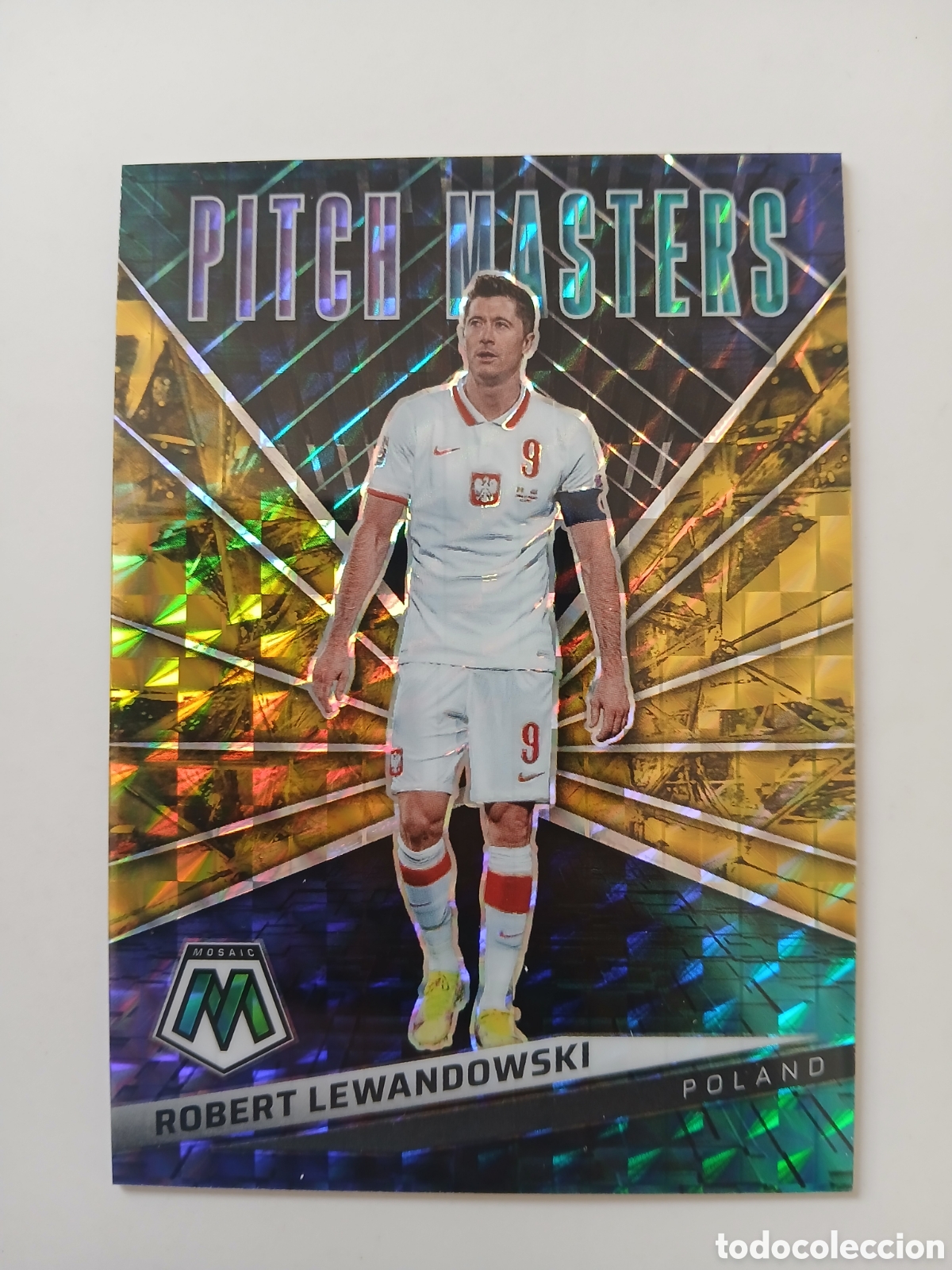 Cromos de f&uacute;tbol: Pitch Masters LEWANDOWSKI Polonia FC BARCELONA MOSAIC Road to FIFA World Cup Qatar 2022 2021 21 22