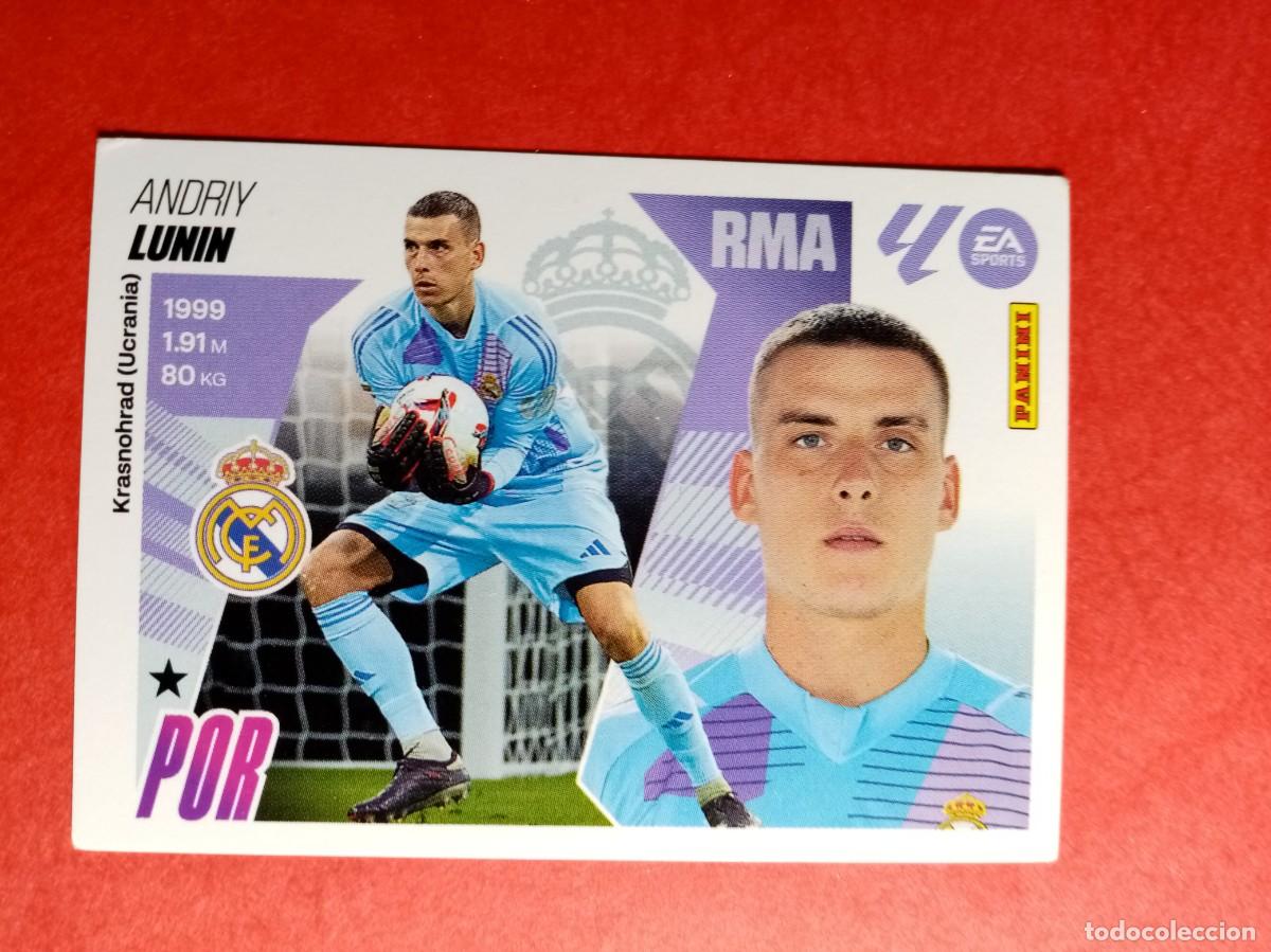 Cromos de f&uacute;tbol: N&ordm; 4 ANDRIY LUNIN, REAL MADRID, LIGA ESTE 2025 2026 25 26 PANINI