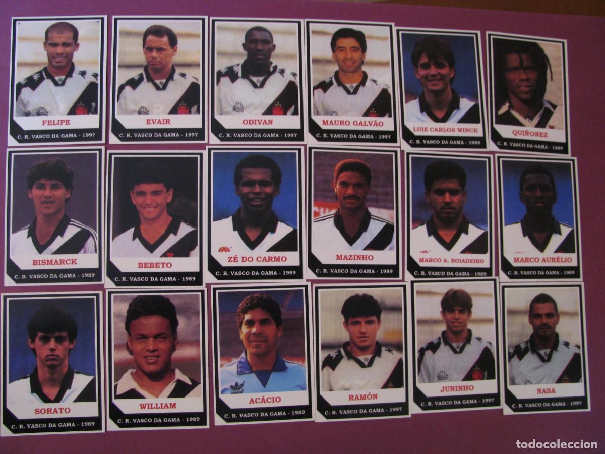 Figurine di Calcio: LOTE DE 24 CROMOS REPLICAS DEL EQUIPO C. R. VSCO DA GAMA. BRASIL. EDICION REPLICA POR SAUDOSISTA1970