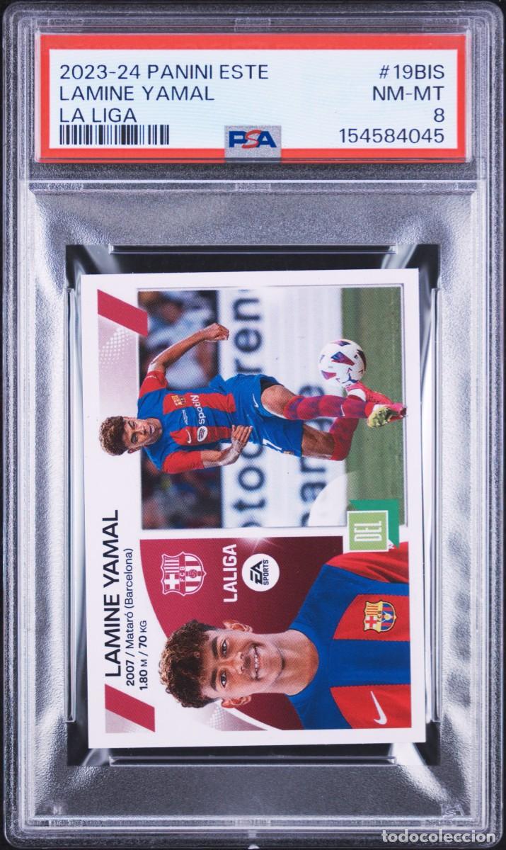 Fu&szlig;ball-Sticker: Rookie Lamine Yamal #19BIS Panini Este La Liga 2023 2024 PSA 8