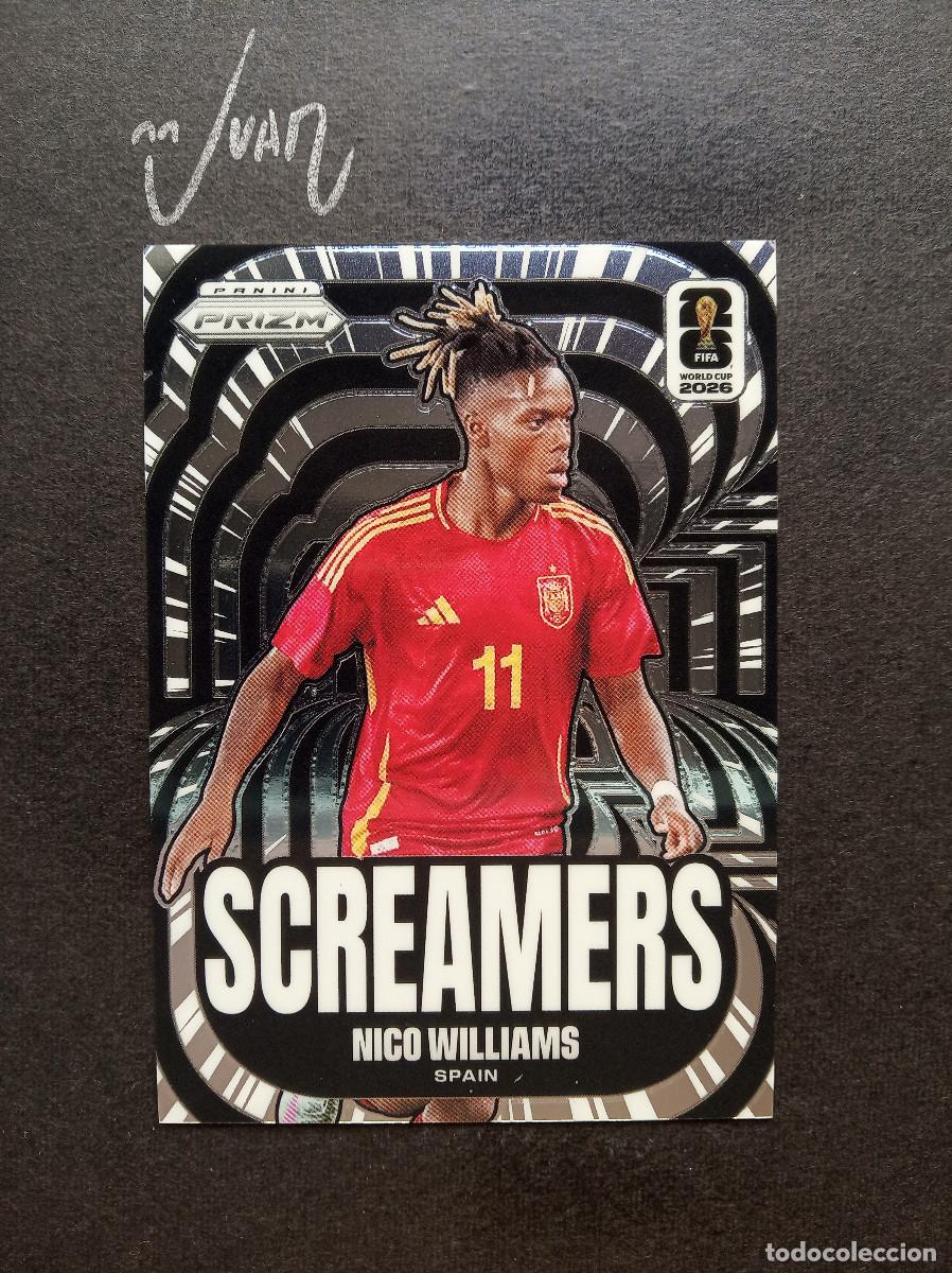 Cromos de f&uacute;tbol: SCREAMERS NICO WILLIAMS ESPA&Ntilde;A ATHLETIC CLUB ⚽ PANINI &reg; PRIZM FIFA WORLD CUP 2026 MUNDIAL 25 26