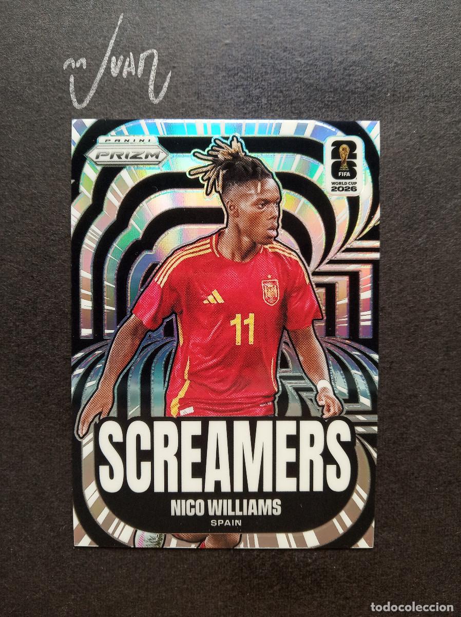 Football Stickers: SCREAMERS SILVER NICO WILLIAMS ESPA&Ntilde;A ATHLETIC CLUB⚽ PANINI&reg; PRIZM FIFA WORLD CUP 2026 MUNDIAL 25 26