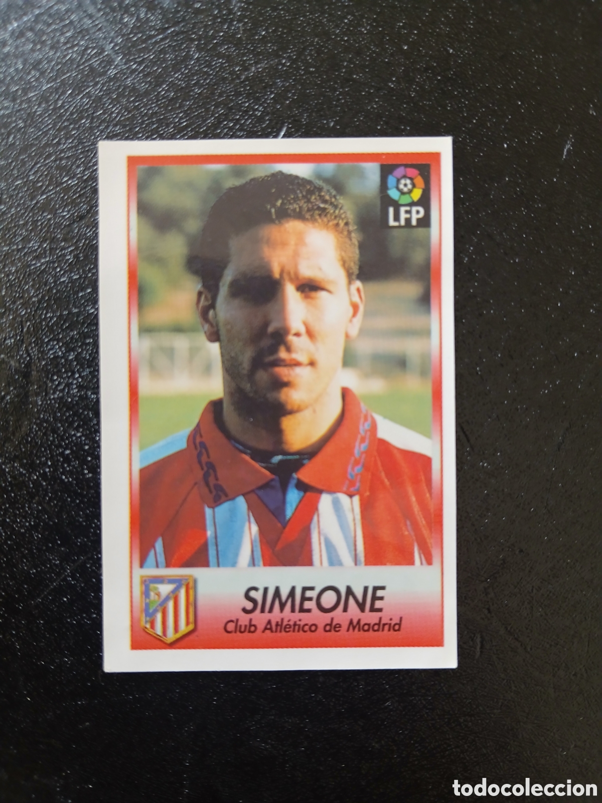 Football Stickers: CROMO CARTA BOLLYCAO ATL&Eacute;TICO DE MADRID SIMEONE EN BUEN ESTADO