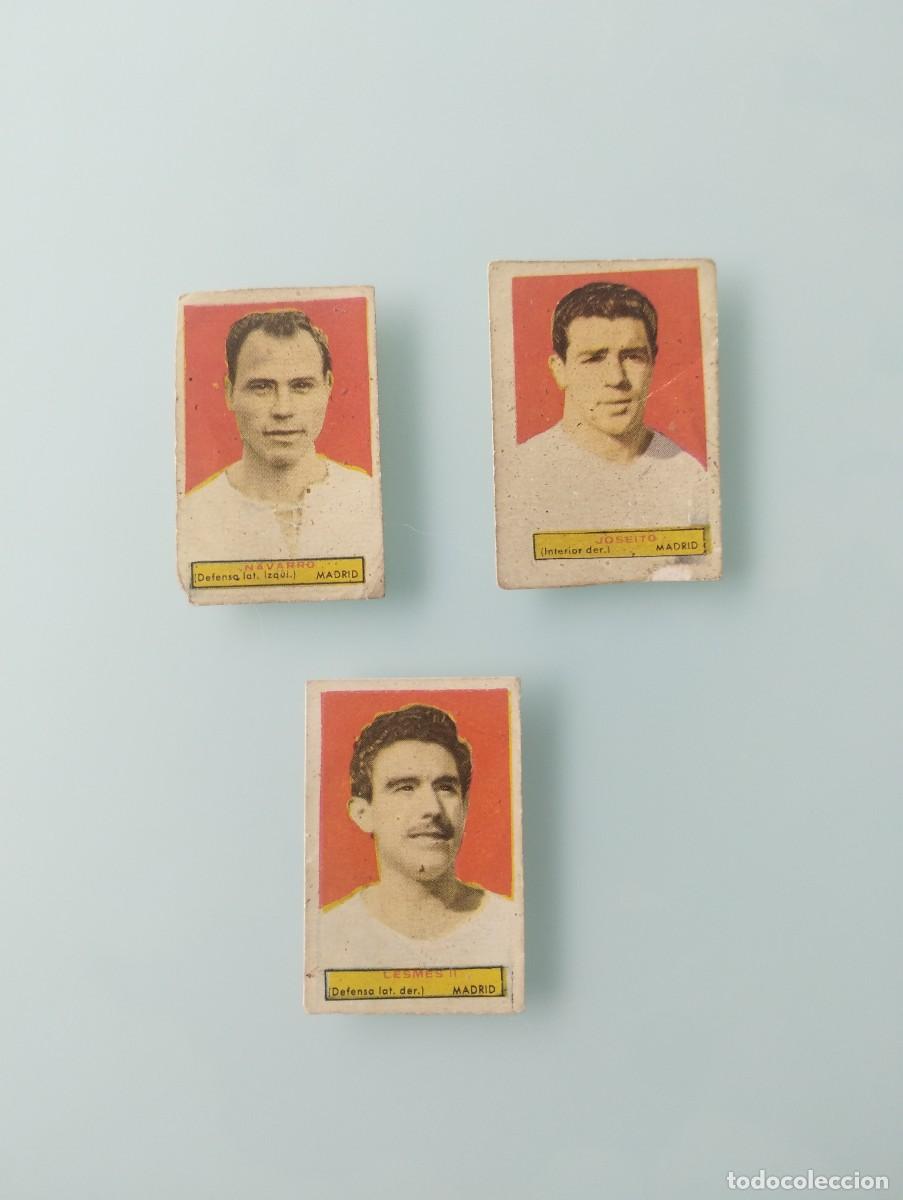 Fu&szlig;ball-Sticker: Lote de 3 cromos hist&oacute;ricos del Real Madrid - Temporada 1953 - 1954 Colecci&oacute;n: Campeones /