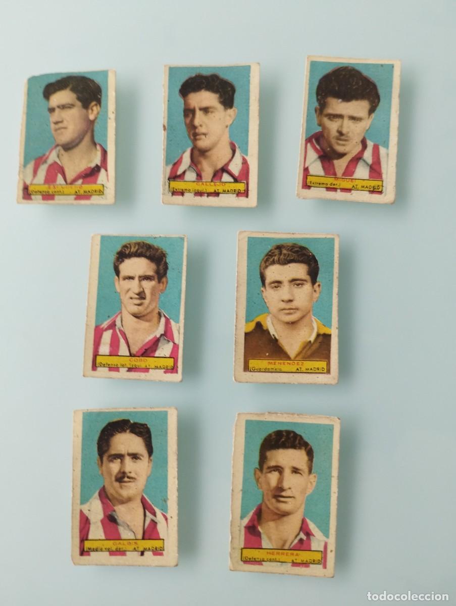 Cromos de f&uacute;tbol: Lote de 7 cromos del Atl&eacute;tico de Madrid - Temporada 1953 - 1954 Colecci&oacute;n: Campeones Bruguera