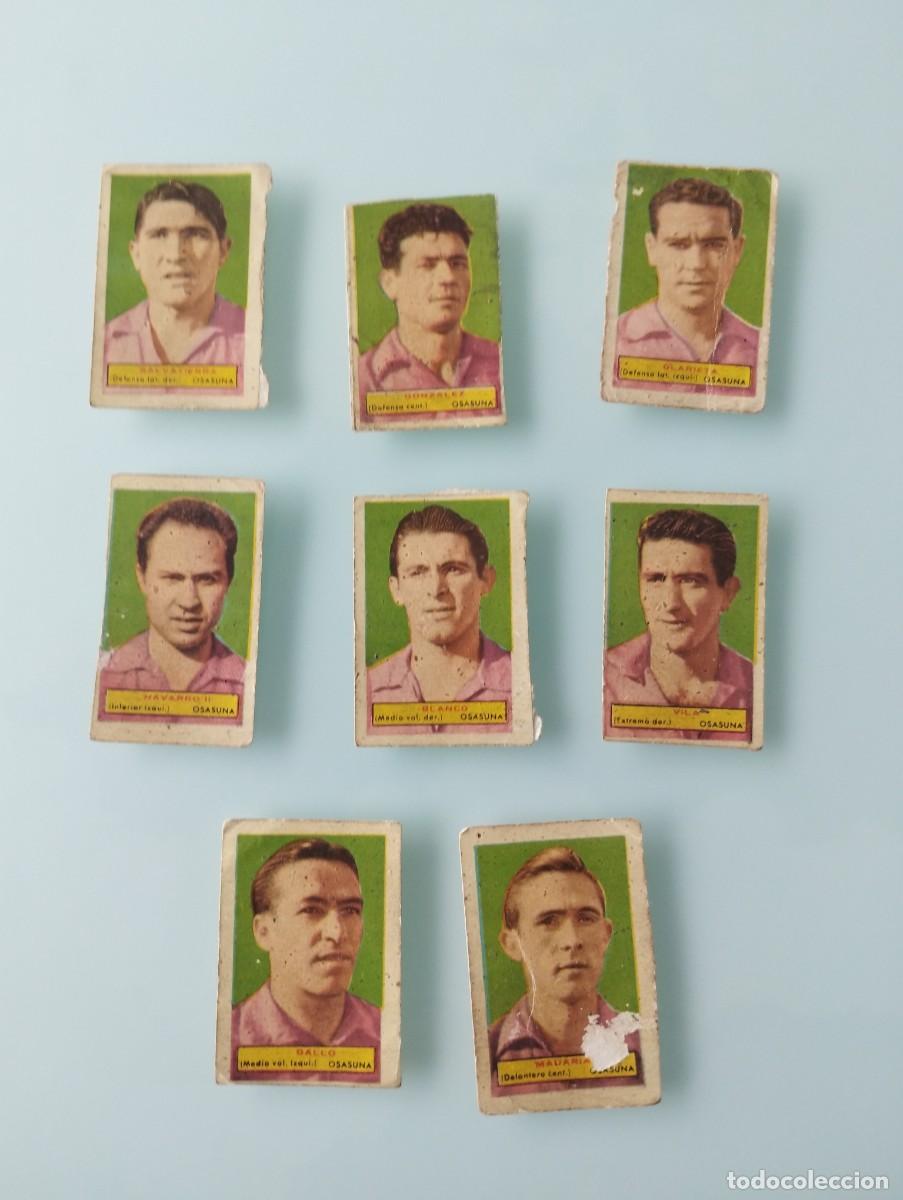 Cromos de f&uacute;tbol: Lote de 8 cromos del C.A. Osasuna - Temporada de Primera Divisi&oacute;n 1953 - 1954 Colecci&oacute;n: Campeones