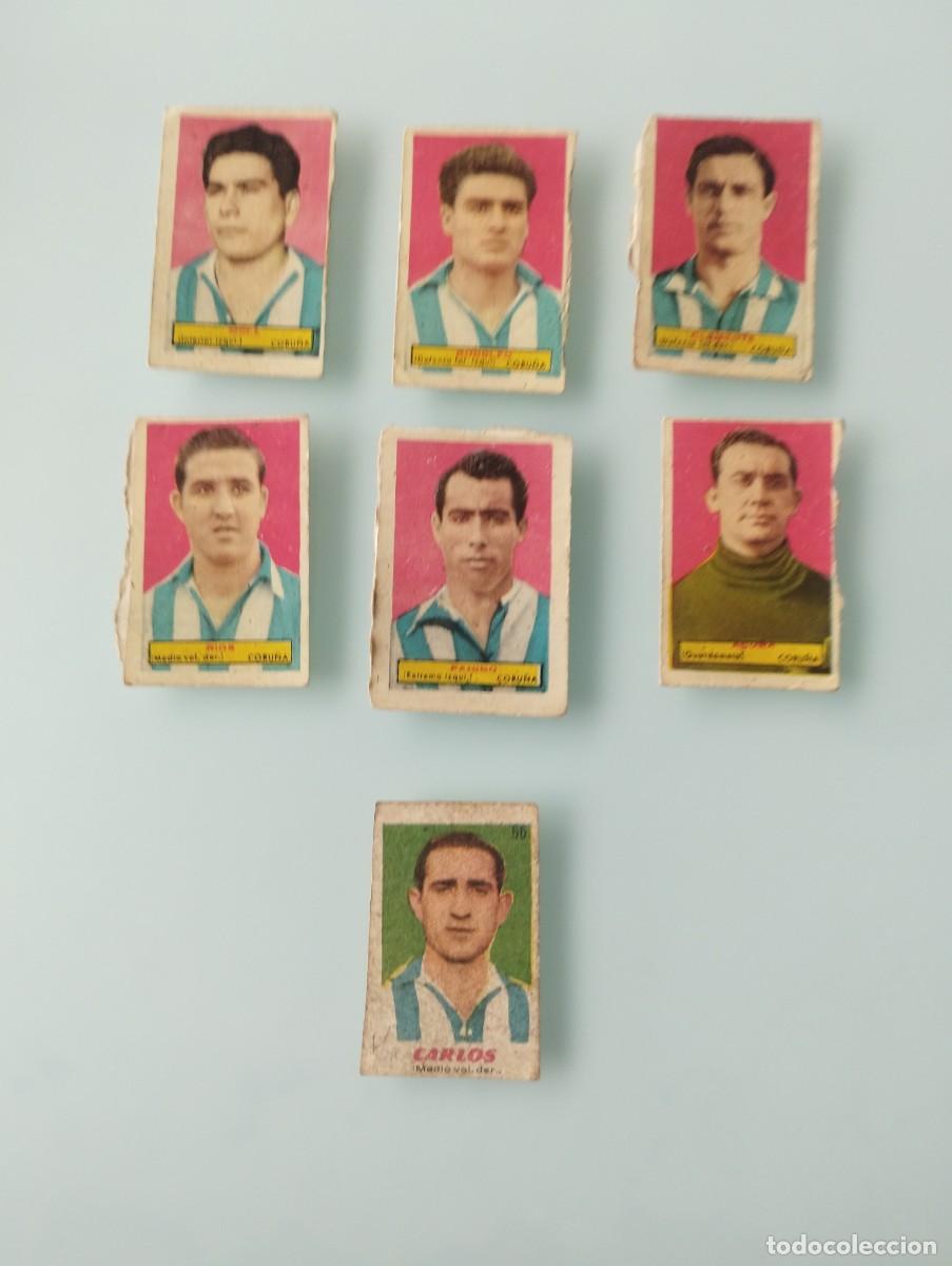 Cromos de f&uacute;tbol: Lote de 7 cromos del Deportivo de La Coru&ntilde;a - Temporada 1953 - 1954 Colecci&oacute;n: Campeones Bruguera/