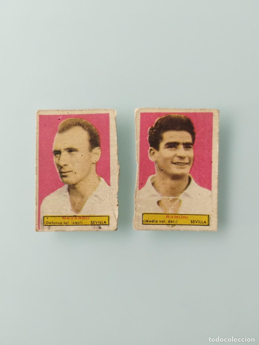 Cromos de f&uacute;tbol: Lote de 2 cromos del Sevilla C.F. - Temporada 1953 - 1954Colecci&oacute;n: Campeones Bruguera