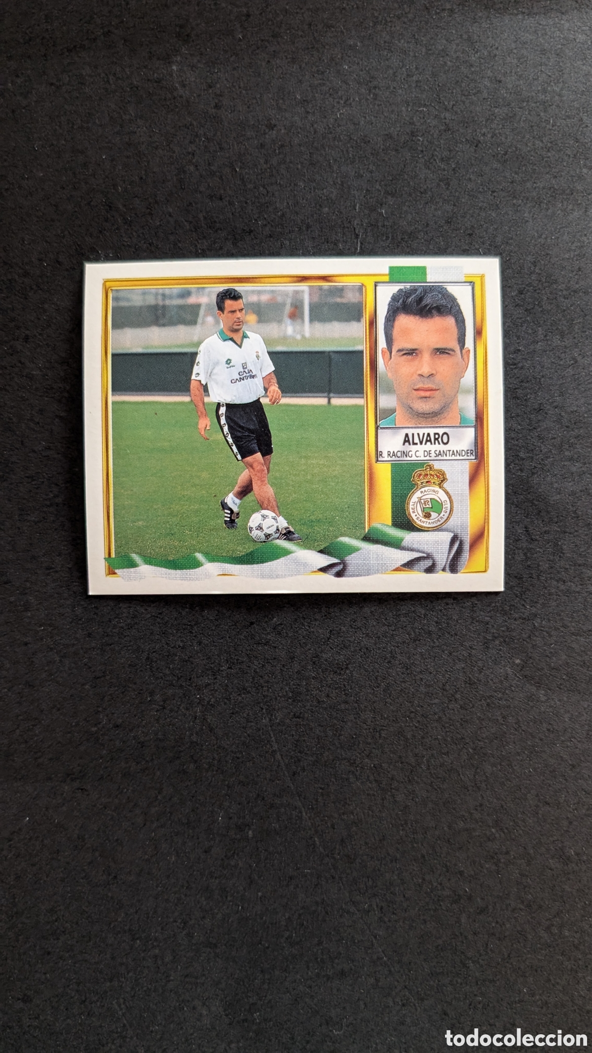 Fu&szlig;ball-Sticker: ALVARO VERSION RACING SANTANDER COLOCA LIGA ESTE 1995/96 95 96 NUNCA PEGADO SIN PEGAR