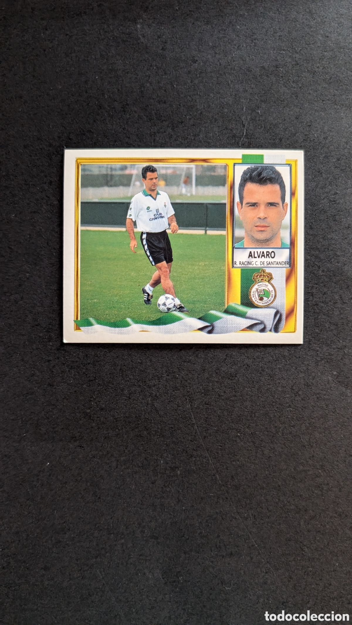Fu&szlig;ball-Sticker: ALVARO VERSION RACING SANTANDER COLOCA LIGA ESTE 1995/96 95 96 NUNCA PEGADO SIN PEGAR
