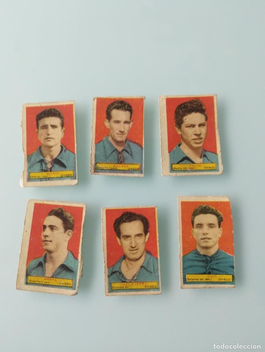 Football Stickers: Lote de 6 cromos del Real Oviedo - Temporada 1953 - 1954Colecci&oacute;n: Campeones Bruguera