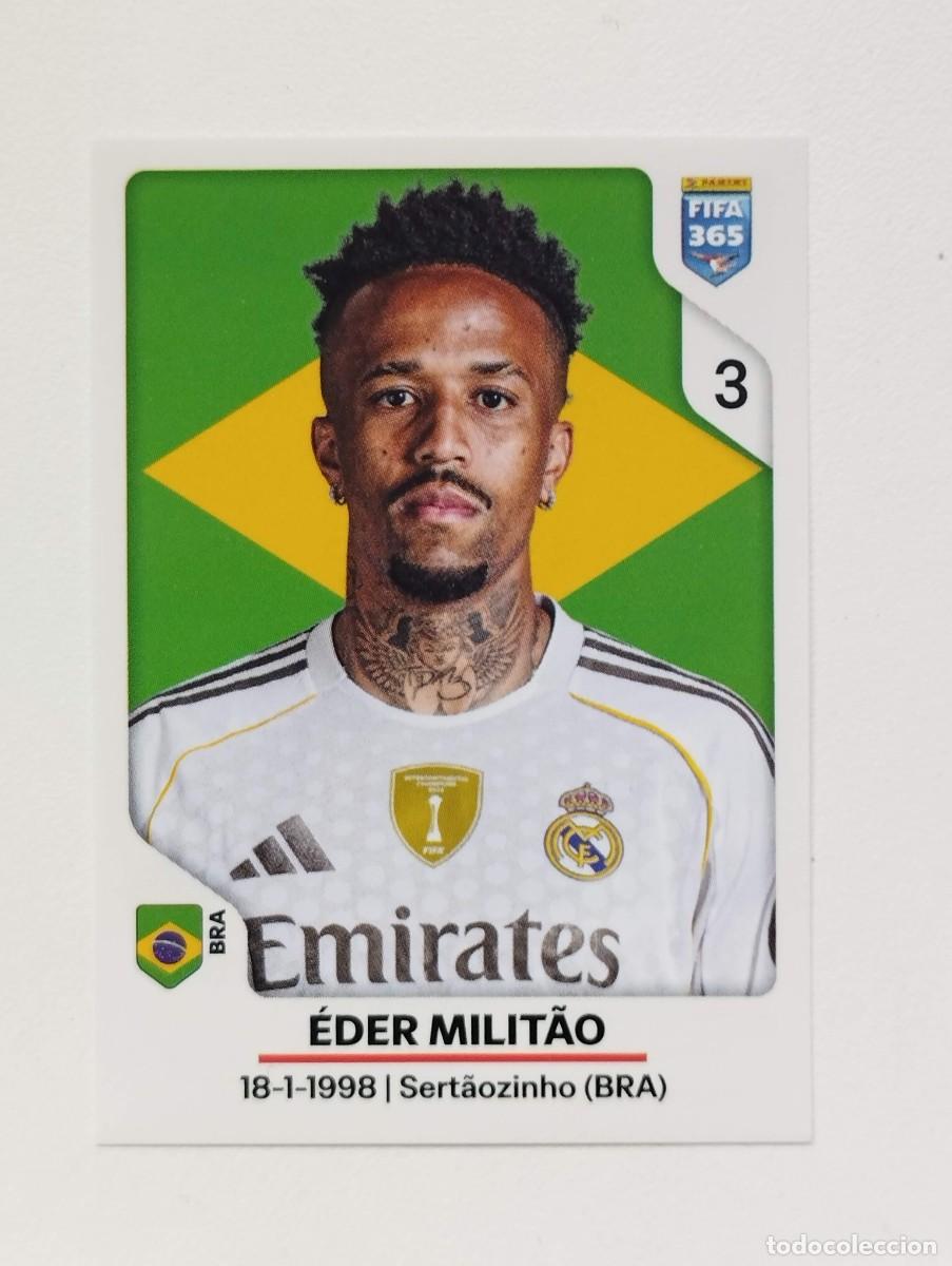 Football Stickers: CROMO STICKER PANINI FIFA 365 2026 EDER MILITAO 496 REAL MADRID