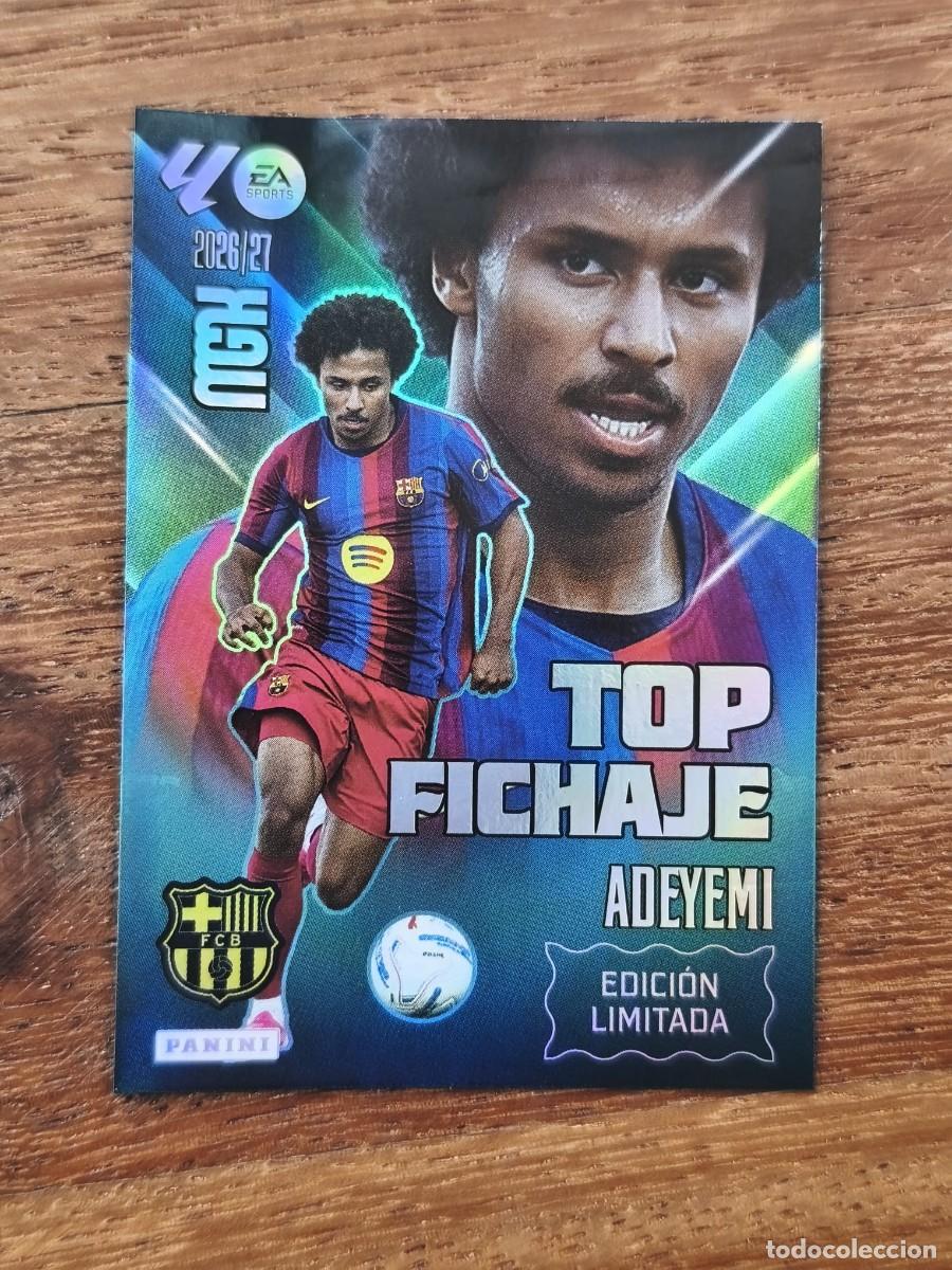 Fu&szlig;ball-Sticker: MEGACRACKS 26 27 2026 2027 TOP FICHAJE ADEYEMI BARCELONA EDICION LIMITADA