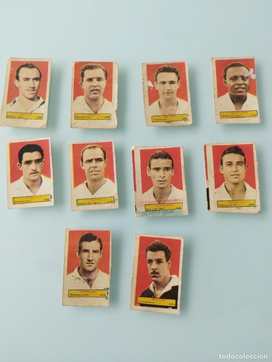 Cromos de f&uacute;tbol: Gran lote de 10 cromos del Real Ja&eacute;n - Temporada hist&oacute;rica de su debut en Primera Divisi&oacute;n 1953 /54