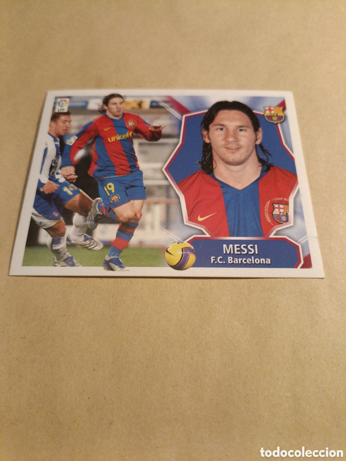 Cromos de f&uacute;tbol: Cromo de MESSI 208/209