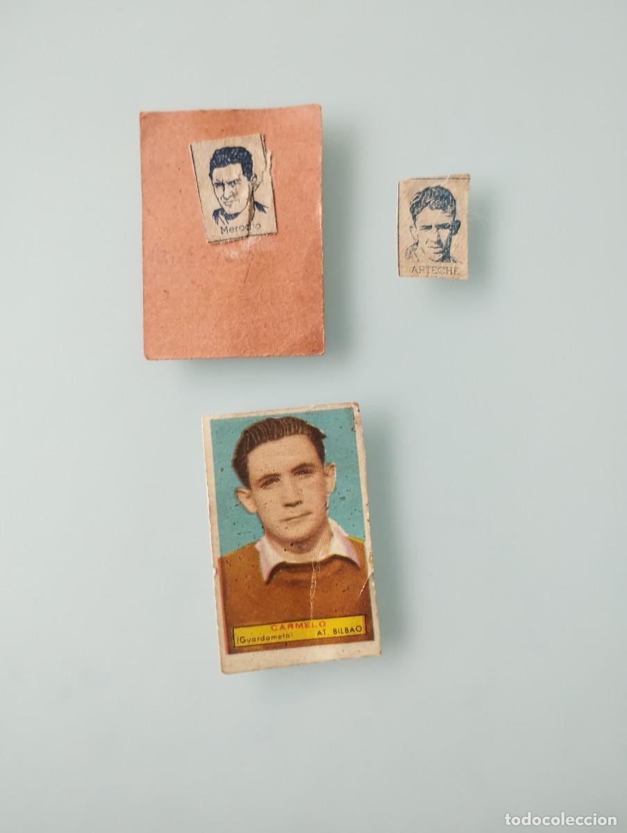 Cromos de f&uacute;tbol: Cromo del guardameta Carmelo (Athletic Club de Bilbao) - Temporada 1953 - 1954Colecci&oacute;n: Campeones /