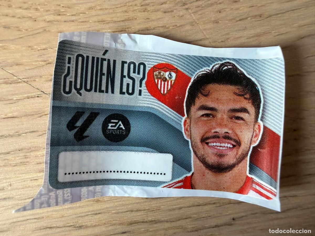 Cromos de f&uacute;tbol: QUIEN ES SUAZO SEVILLA 26 27 2026 2027 LIGA EA SPORTS CHICLES CHICLE ESTE SIN PEGAR