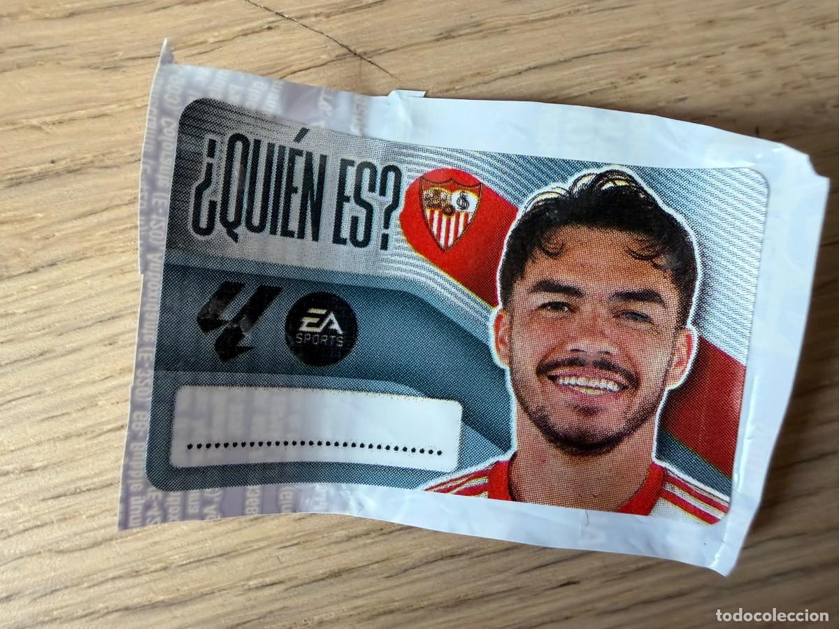 Cromos de f&uacute;tbol: QUIEN ES SUAZO SEVILLA 26 27 2026 2027 LIGA EA SPORTS CHICLES CHICLE ESTE SIN PEGAR
