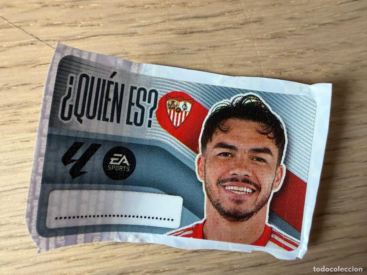 Cromos de f&uacute;tbol: QUIEN ES SUAZO SEVILLA 26 27 2026 2027 LIGA EA SPORTS CHICLES CHICLE ESTE SIN PEGAR