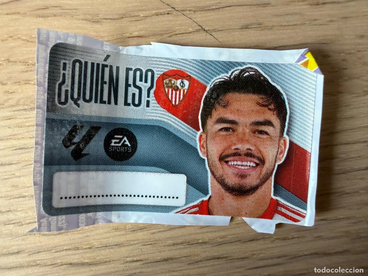 Cromos de f&uacute;tbol: QUIEN ES SUAZO SEVILLA 26 27 2026 2027 LIGA EA SPORTS CHICLES CHICLE ESTE SIN PEGAR