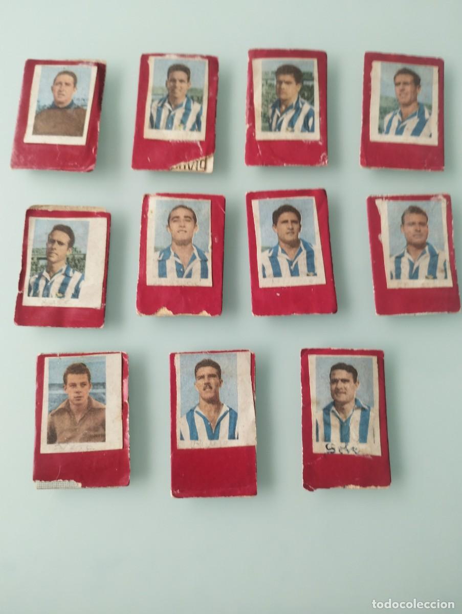 Cromos de f&uacute;tbol: Bloque de 11 cromos del C.D. M&aacute;laga - Temporada 1953 - 1954-1955
