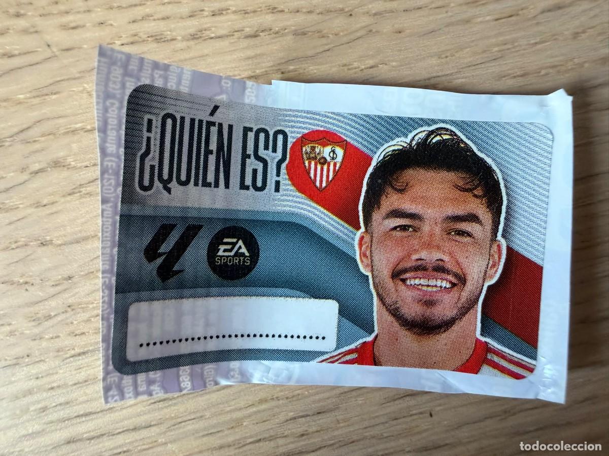 Cromos de f&uacute;tbol: QUIEN ES SUAZO SEVILLA 26 27 2026 2027 LIGA EA SPORTS CHICLES CHICLE ESTE SIN PEGAR