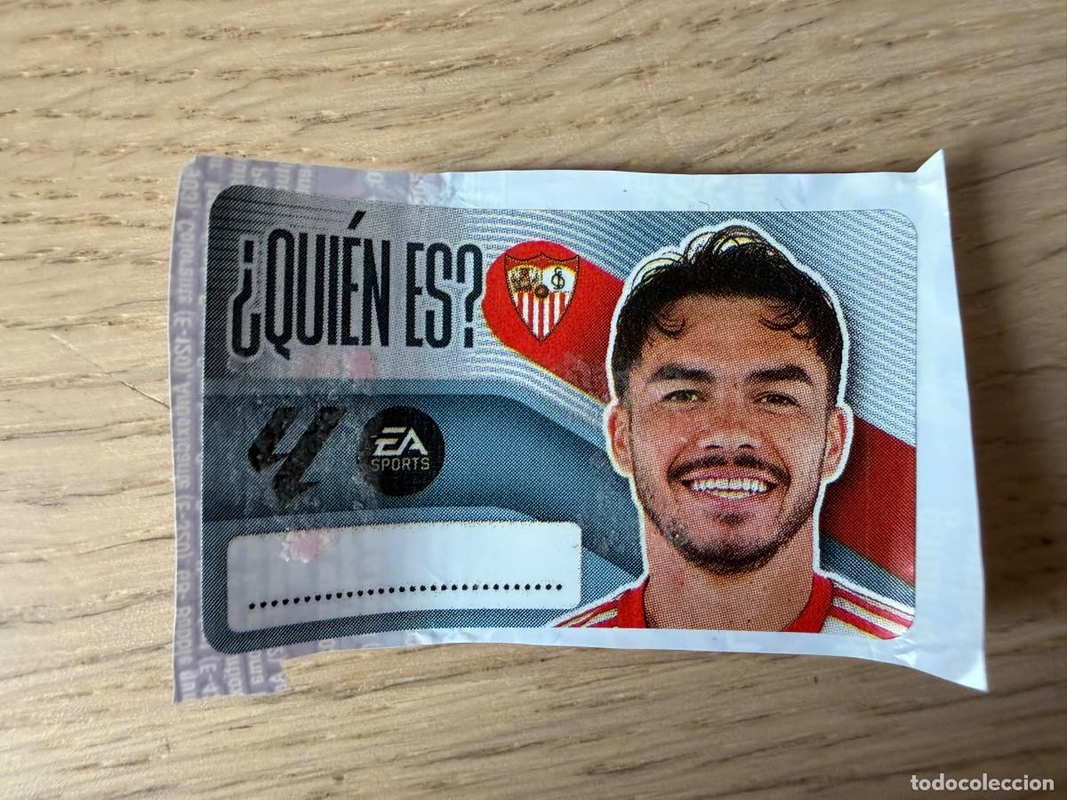 Cromos de f&uacute;tbol: QUIEN ES SUAZO SEVILLA 26 27 2026 2027 LIGA EA SPORTS CHICLES CHICLE ESTE SIN PEGAR