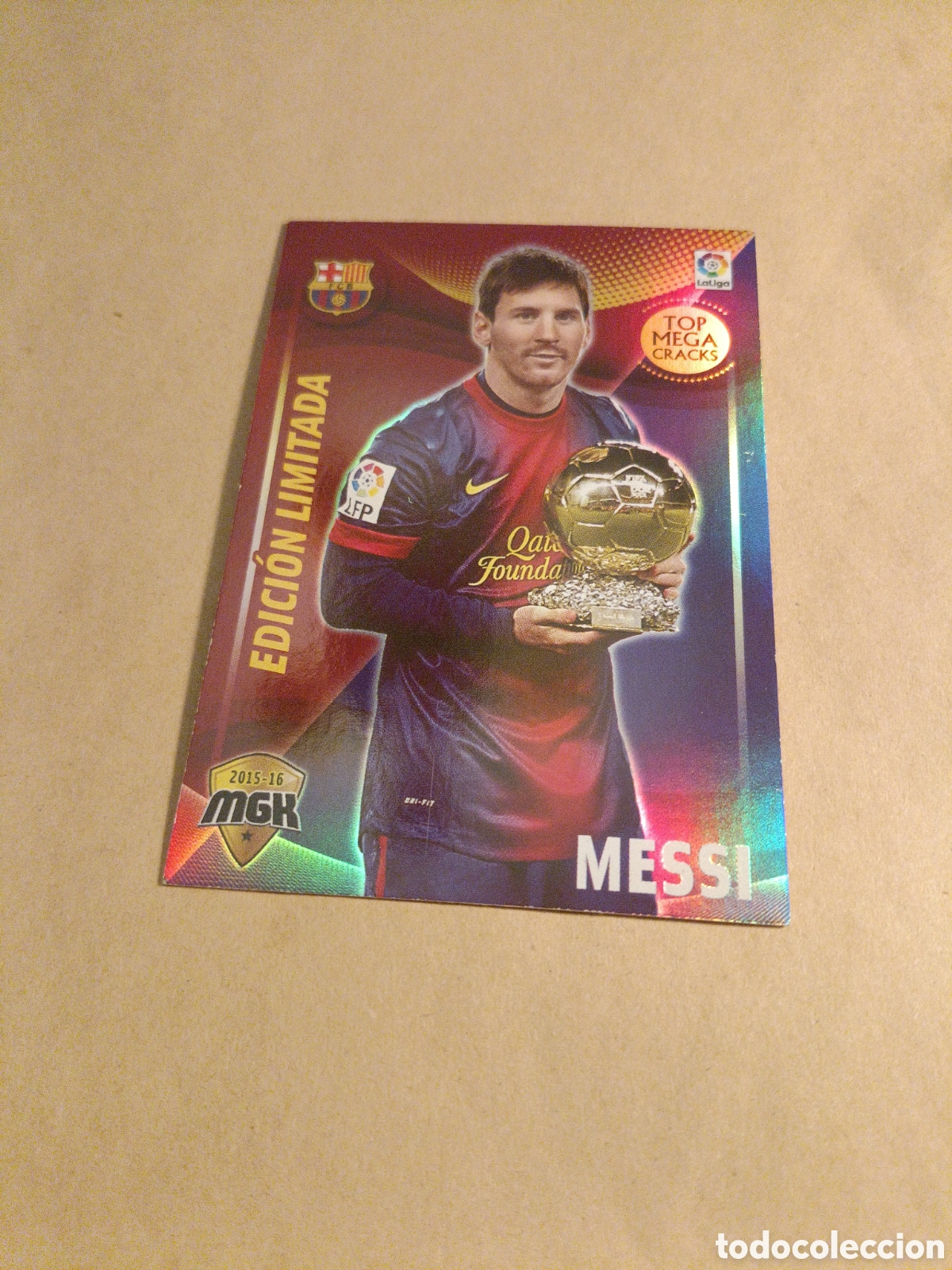 Cromos de f&uacute;tbol: Cromo de MESSI 2015/2016 de MGK