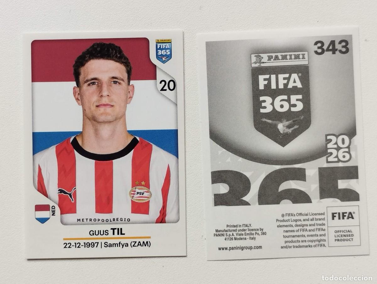 Cromos de f&uacute;tbol: CROMO STICKER PANINI FIFA 365 2026 GUUS TIL 343 PSV EINDHOVEN