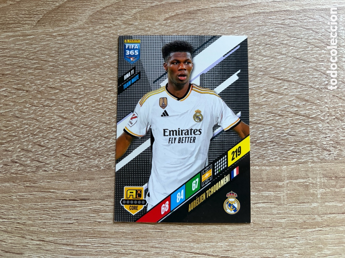 Cromos de f&uacute;tbol: 219 AUR&Eacute;LIEN TCHOUAM&Eacute;NI PANINI ADRENALYN XL FIFA 365 2024 24 REAL MADRID