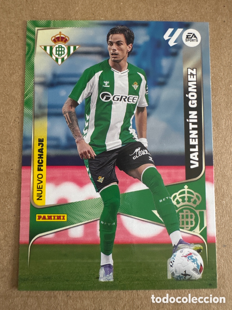 Cromos de f&uacute;tbol: # 458 Valent&iacute;n G&oacute;mez Real Betis Nuevo Fichaje 2 edici&oacute;n Megacracks 25 26 2025 2026 2&ordf; MGK