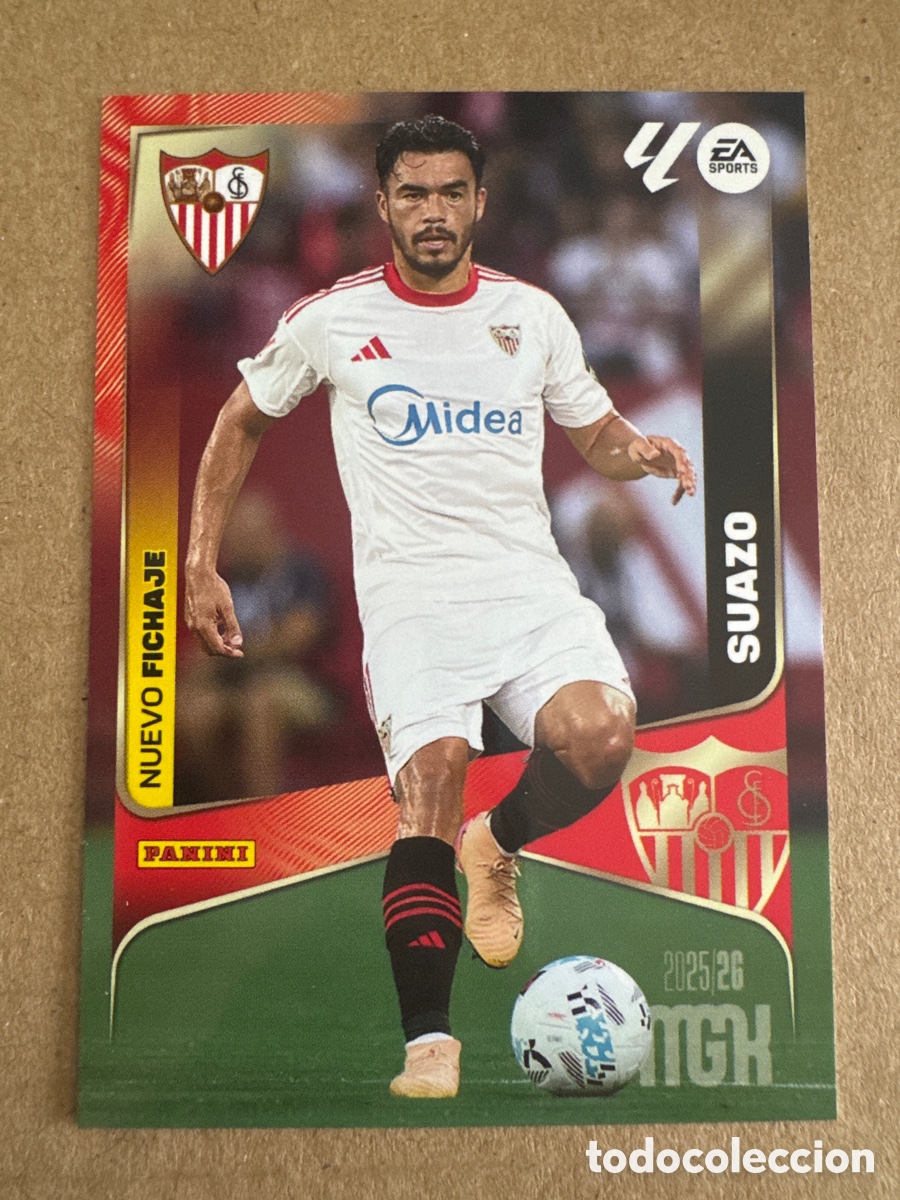 Cromos de f&uacute;tbol: # 460 Suazo Sevilla Nuevo Fichaje 2 edici&oacute;n Megacracks 25 26 2025 2026 2&ordf; MGK
