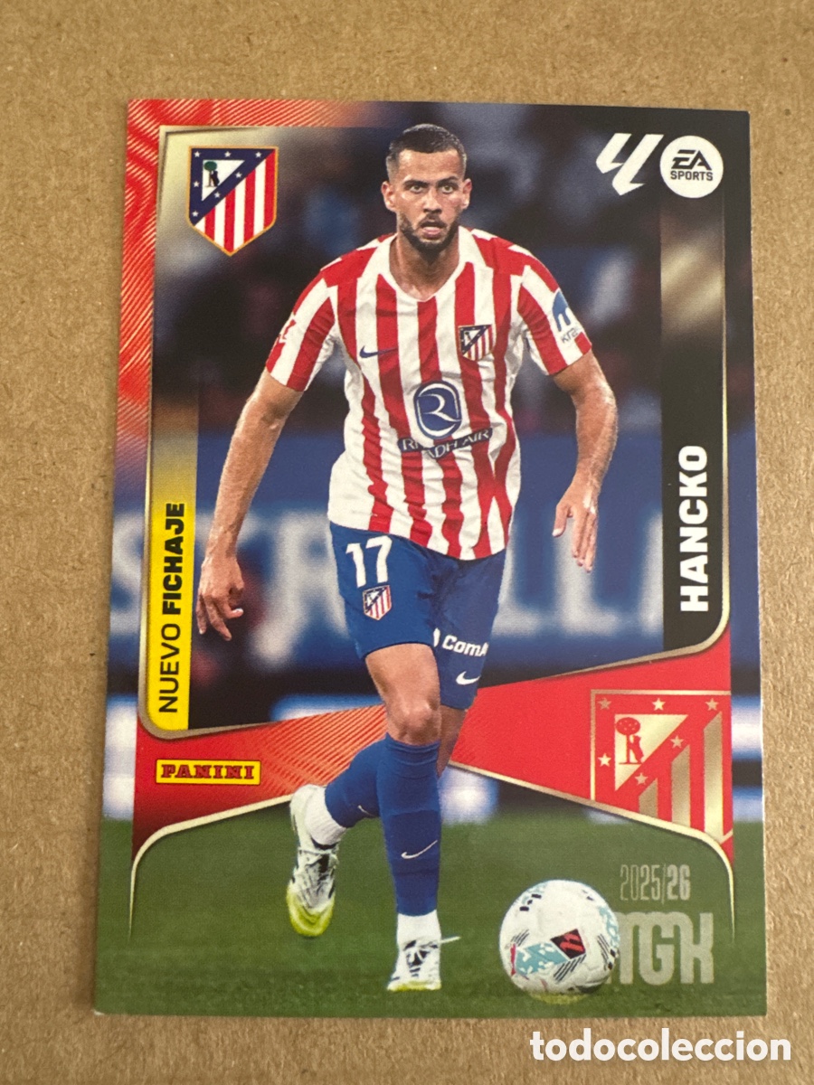Cromos de f&uacute;tbol: # 461 Hancko Atl&eacute;tico de Madrid Nuevo Fichaje 2 edici&oacute;n Megacracks 25 26 2025 2026 2&ordf; MGK