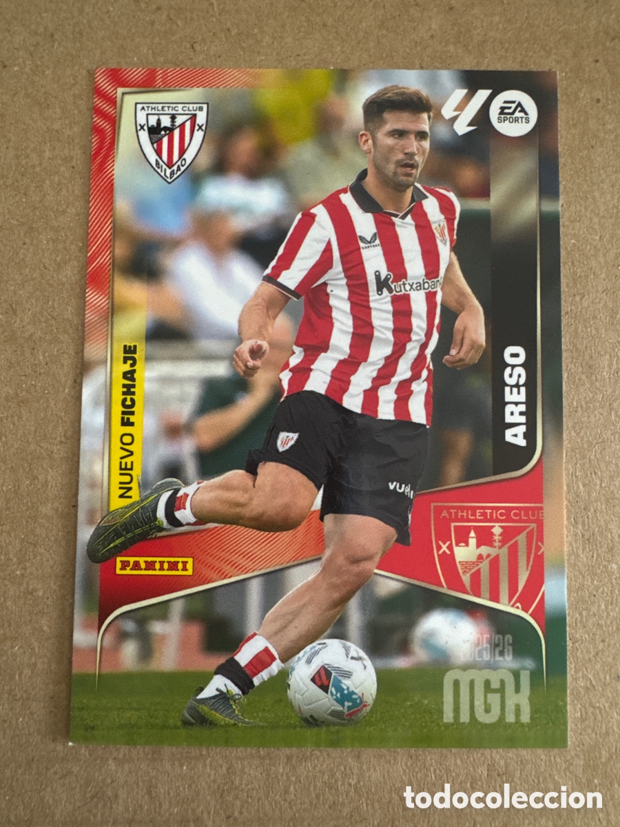 Cromos de f&uacute;tbol: # 464 Areso Athletic Club Bilbao Nuevo Fichaje 2 edici&oacute;n Megacracks 25 26 2025 2026 2&ordf; MGK