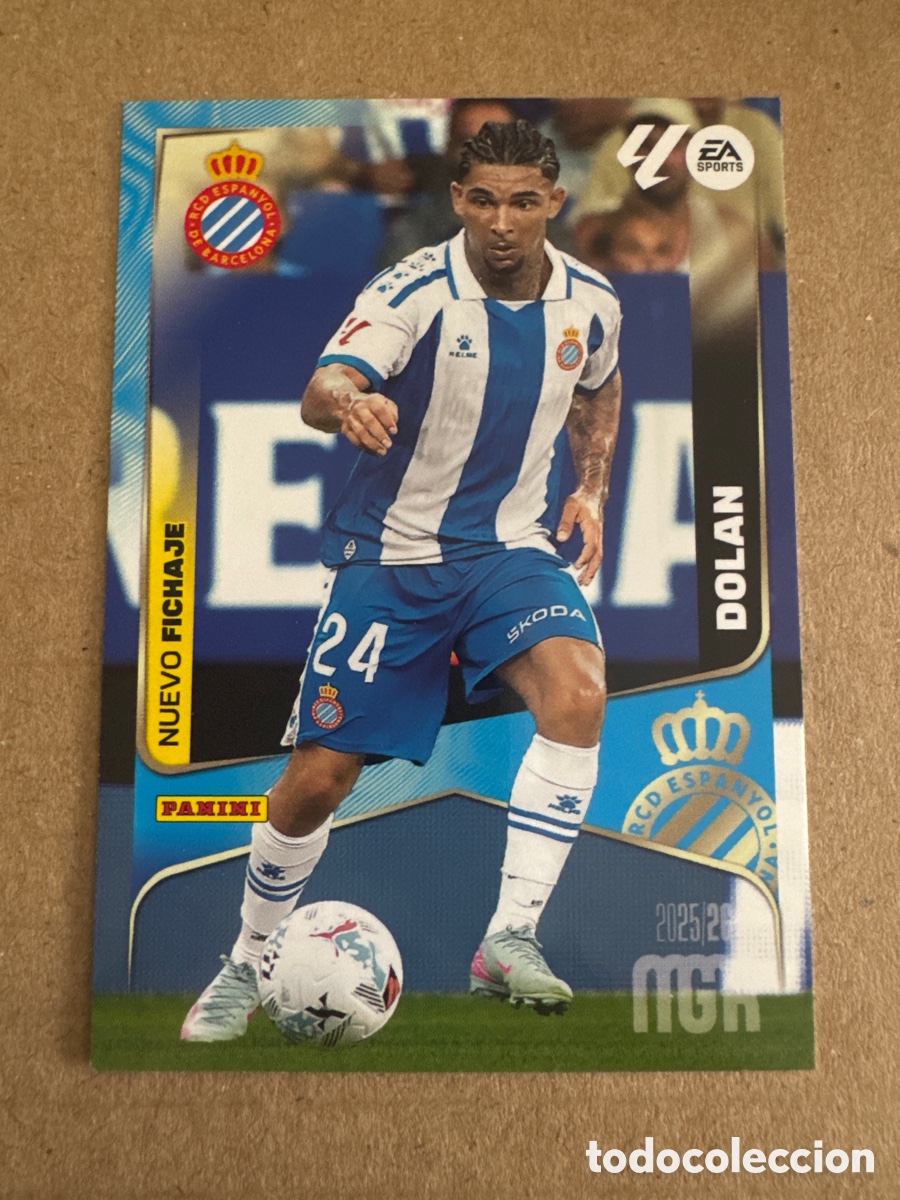 Cromos de f&uacute;tbol: # 465 Dolan Espanyol Nuevo Fichaje 2 edici&oacute;n Megacracks 25 26 2025 2026 2&ordf; MGK