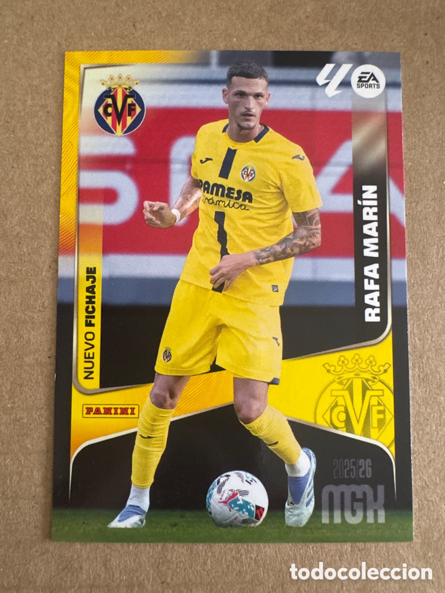 Cromos de f&uacute;tbol: # 466 Rafa Mar&iacute;n Villarreal Nuevo Fichaje 2 edici&oacute;n Megacracks 25 26 2025 2026 2&ordf; MGK