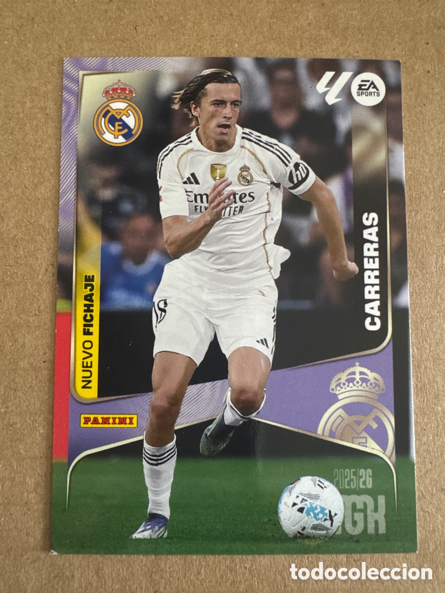 Cromos de f&uacute;tbol: # 467 Carreras Real Madrid Nuevo Fichaje 2 edici&oacute;n Megacracks 25 26 2025 2026 2&ordf; MGK