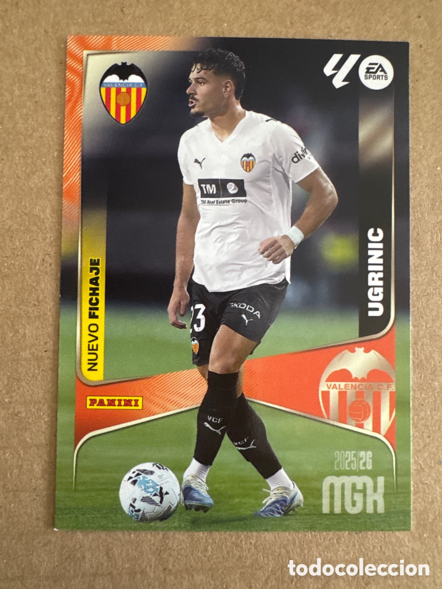 Cromos de f&uacute;tbol: # 470 Ugrinic Valencia Nuevo Fichaje 2 edici&oacute;n Megacracks 25 26 2025 2026 2&ordf; MGK
