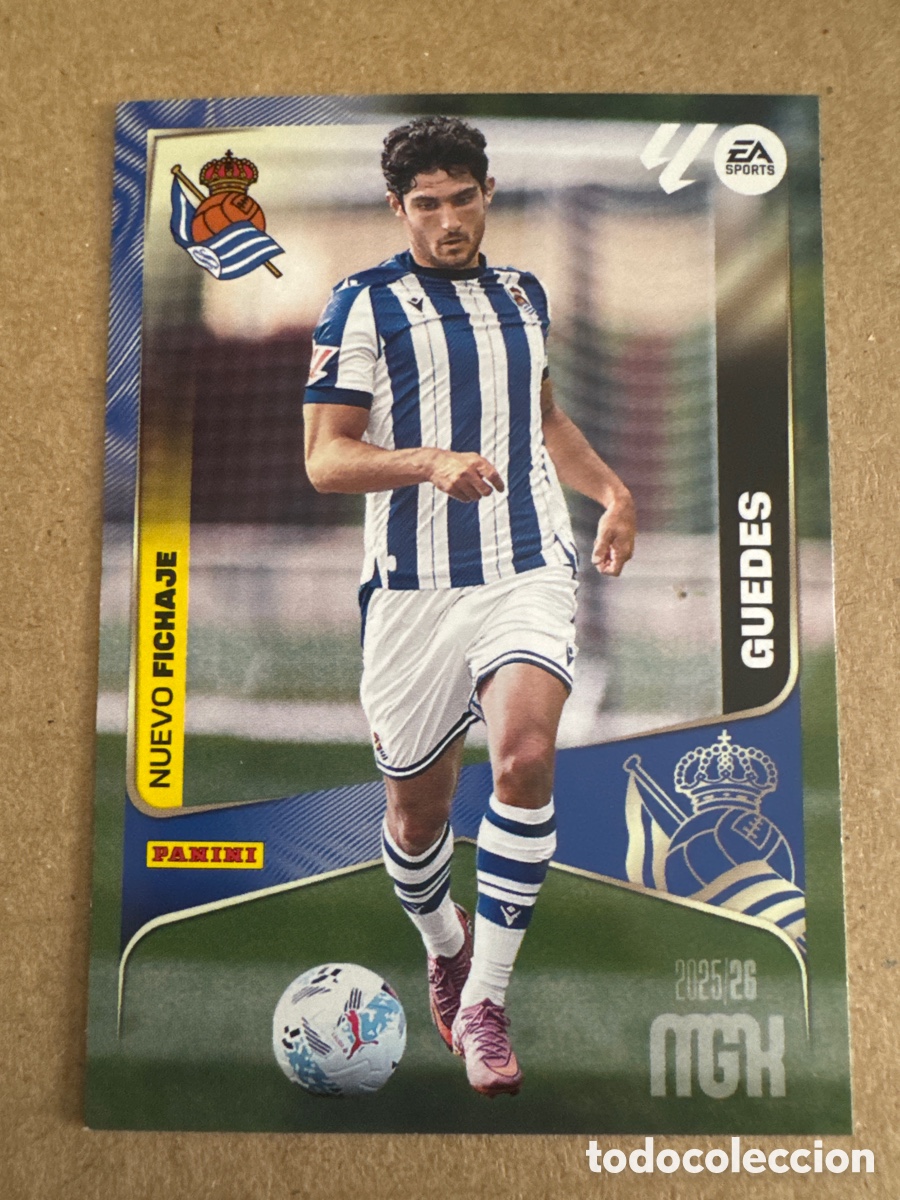 Cromos de f&uacute;tbol: # 472 Guedes Real Sociedad Nuevo Fichaje 2 edici&oacute;n Megacracks 25 26 2025 2026 2&ordf; MGK