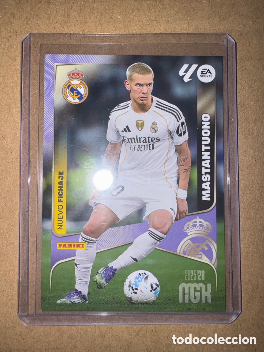 Cromos de f&uacute;tbol: # 476 Mastantuono Real Madrid Nuevo Fichaje 2 edici&oacute;n Megacracks 25 26 2025 2026 2&ordf; MGK