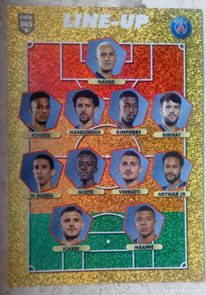 Cromos de f&uacute;tbol: Figurina Panini 2020-21 Cromo Fifa 365 2021 Line Up PSG n 302 Mbapp&eacute; Neymar Di Maria