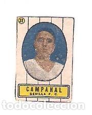 Cromos de f&uacute;tbol: Campanal, Sevilla F. C., Los cien ases del f&uacute;tbol espa&ntilde;ol 1935