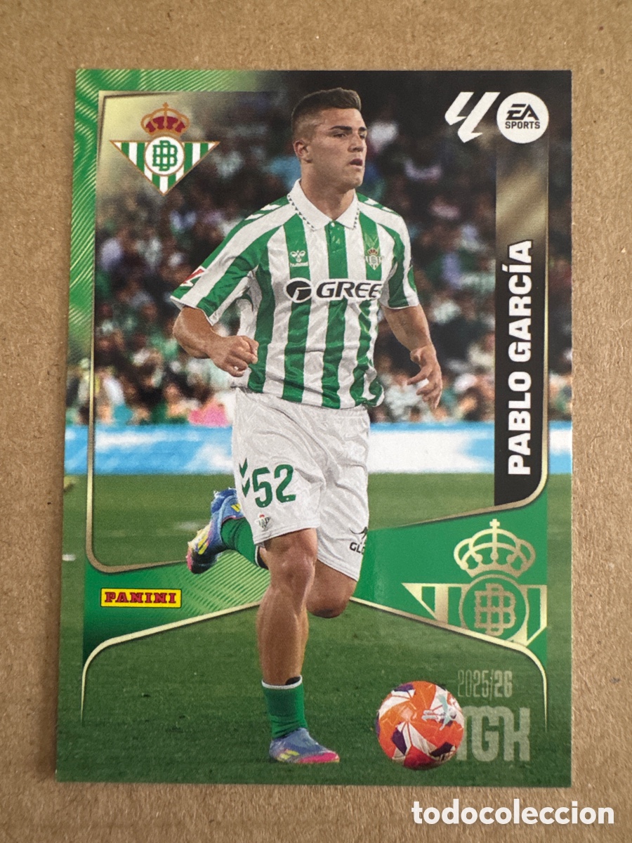 Cromos de f&uacute;tbol: # 104 Pablo Garc&iacute;a Real Betis Segunda 2 edici&oacute;n Megacracks 25 26 2025 2026 2&ordf; MGK