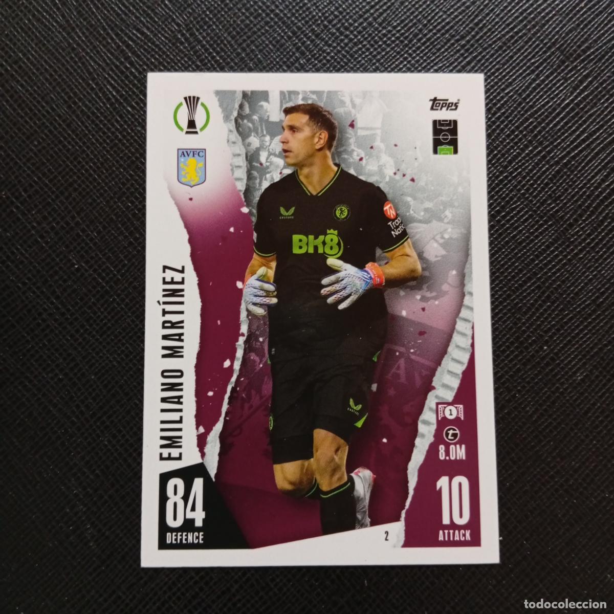 Cromos de f&uacute;tbol: 2 EMILIANO MARTINEZ ASTON VILLA ESCUDO TOPPS MATCH ATTAX 2023 2124 FUTBOL CROMO 23 24 - A217 PG1