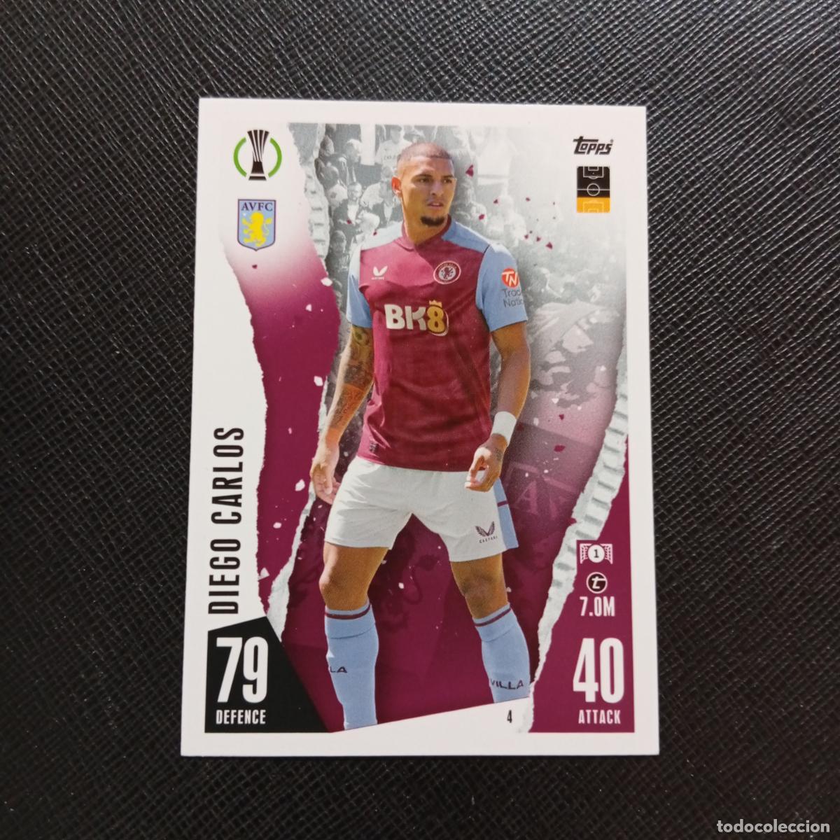 Cromos de f&uacute;tbol: 4 DIEGO CARLOS ASTON VILLA ESCUDO TOPPS MATCH ATTAX 2023 2124 FUTBOL CROMO 23 24 - A217 PG1