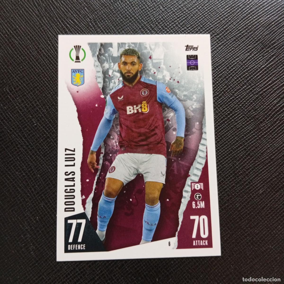 Cromos de f&uacute;tbol: 6 DOUGLAS LUIZ ASTON VILLA ESCUDO TOPPS MATCH ATTAX 2023 2124 FUTBOL CROMO 23 24 - A217 PG1