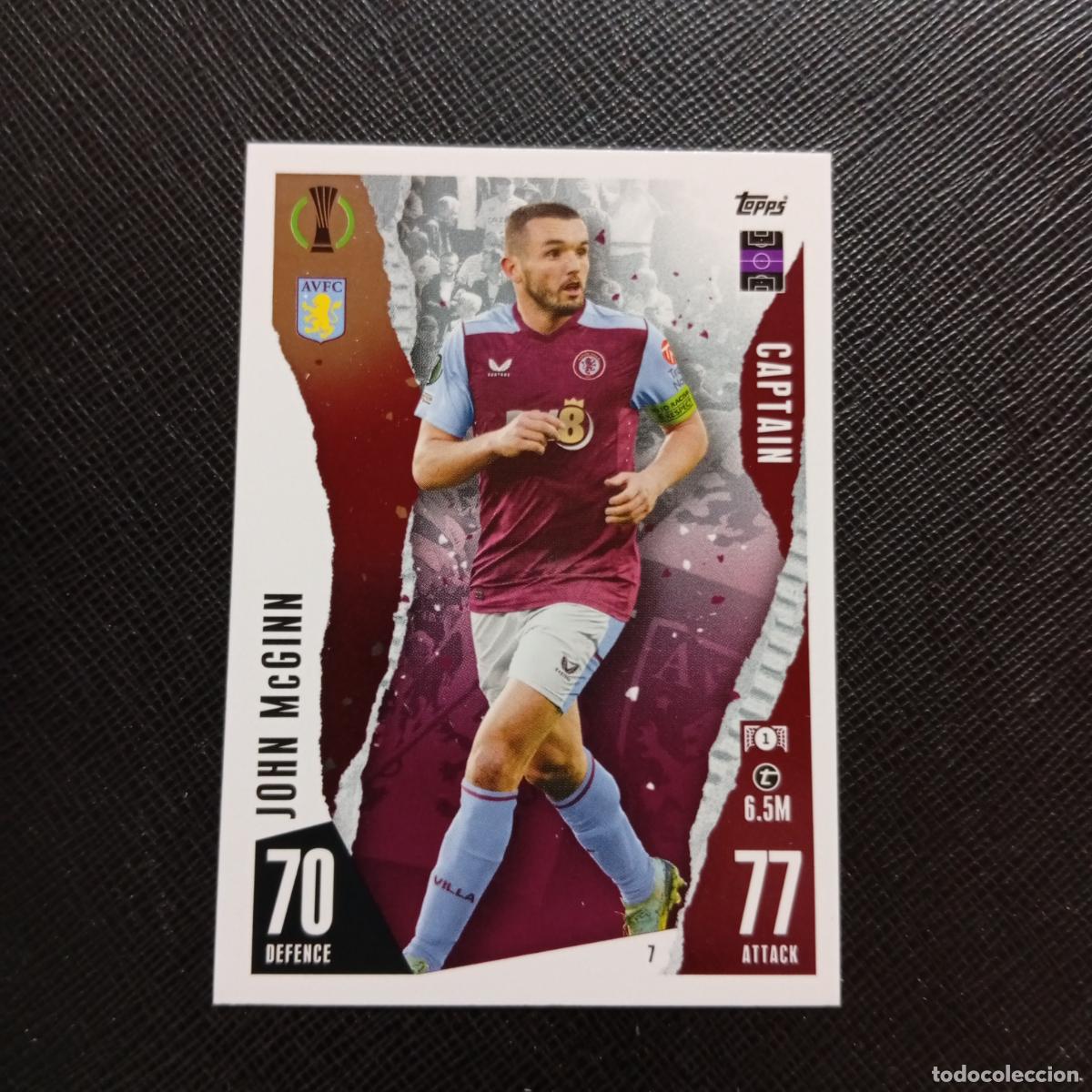 Cromos de f&uacute;tbol: 7 JOHN McGINN ASTON VILLA TOPPS MATCH ATTAX 2023 2124 FUTBOL CROMO 23 24 - A217 PG1