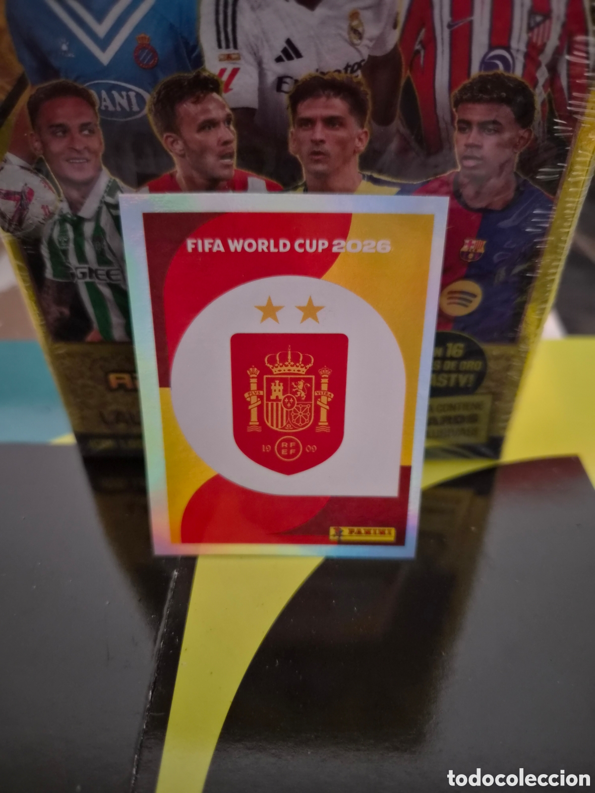 Cromos de f&uacute;tbol: ESP1Bis Escudo Espa&ntilde;a FIFA World Cup 2026